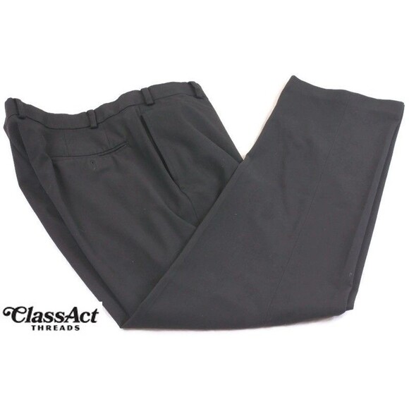 Lauren Ralph Lauren Pants Mens Black Stretch Black Label Chino Slacks 38" X 30" - Picture 1 of 5
